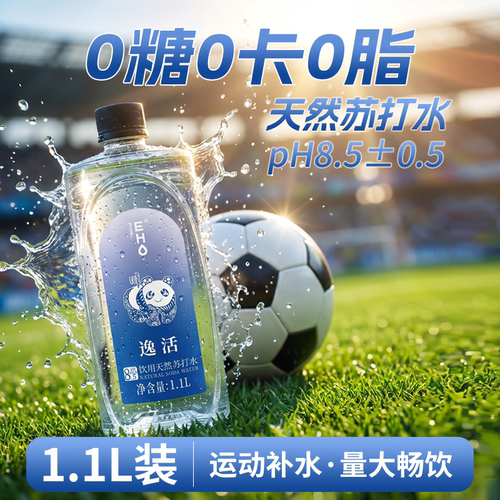 EHO泉匠天然苏打水无糖1.1L大瓶