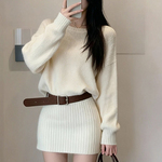 韩系慵懒风高级感针织连衣裙子大衣女秋冬季新款气质减龄