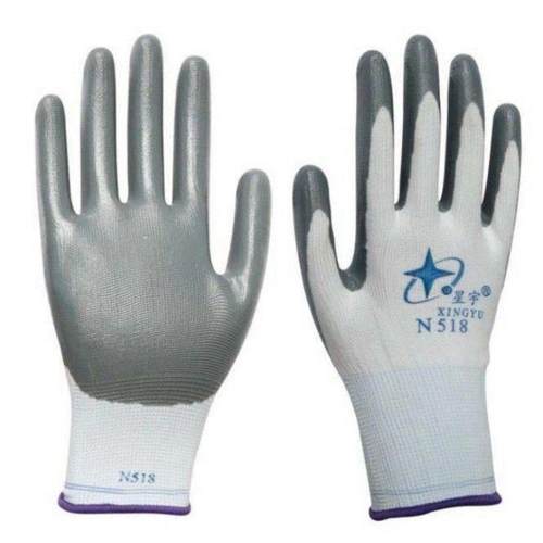 正品12双星宇劳保手套红宇N539N518浸胶丁晴耐磨防水防油防滑工作