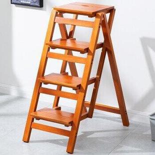 老竹匠简易多层梯凳家用梯子登高梯马凳实木台阶凳折叠梯多功能靠