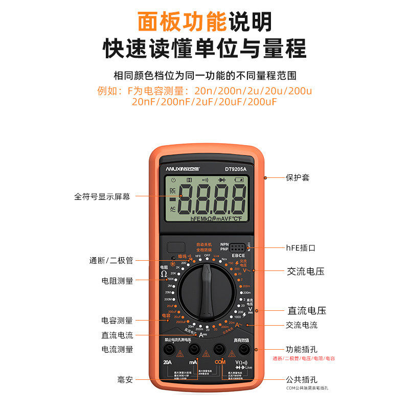 福禄克万用表9205A数字高