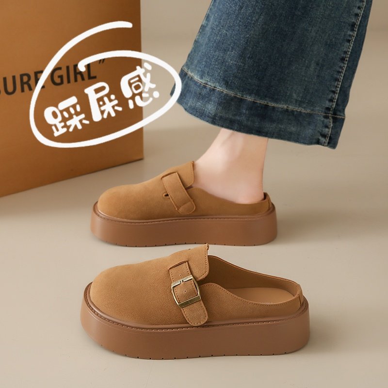 厚底勃肯包头半拖鞋女款2026春夏新款配裙子一脚蹬懒人博肯0124r,女鞋,勃肯鞋/软木鞋,淘宝优惠券,粉丝福利购,淘宝优惠卷