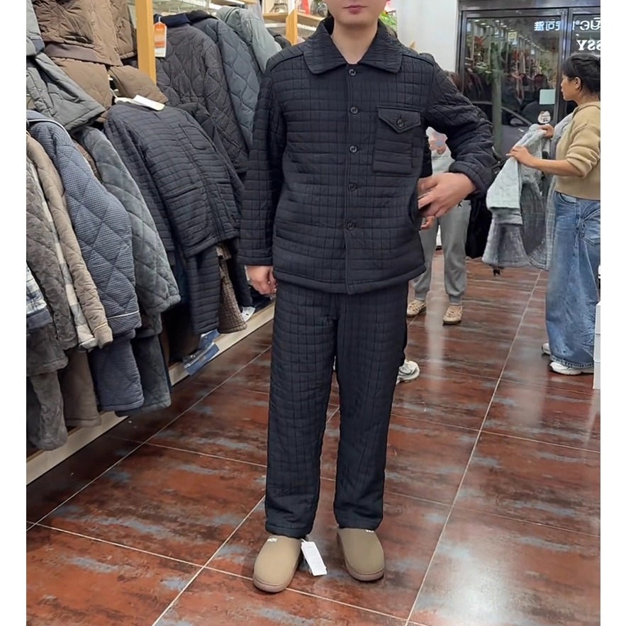 2025款新款两件套家居服套装冬季青年运动宽松加厚保暖睡衣网红款