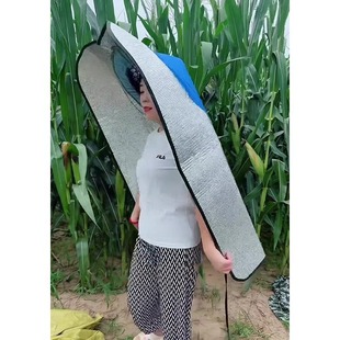 遮阳防晒夏季户外隔热加厚干农活种地摘花采茶防晒斗笠帽披风网红