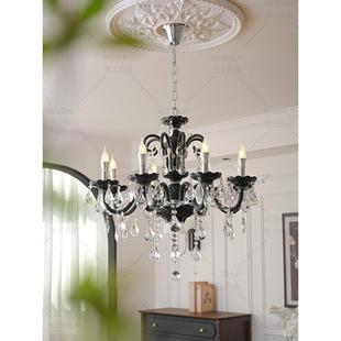 大气餐厅照 经典 水晶吊灯黑色法国覆古房间主灯可访问豪华欧式 风格