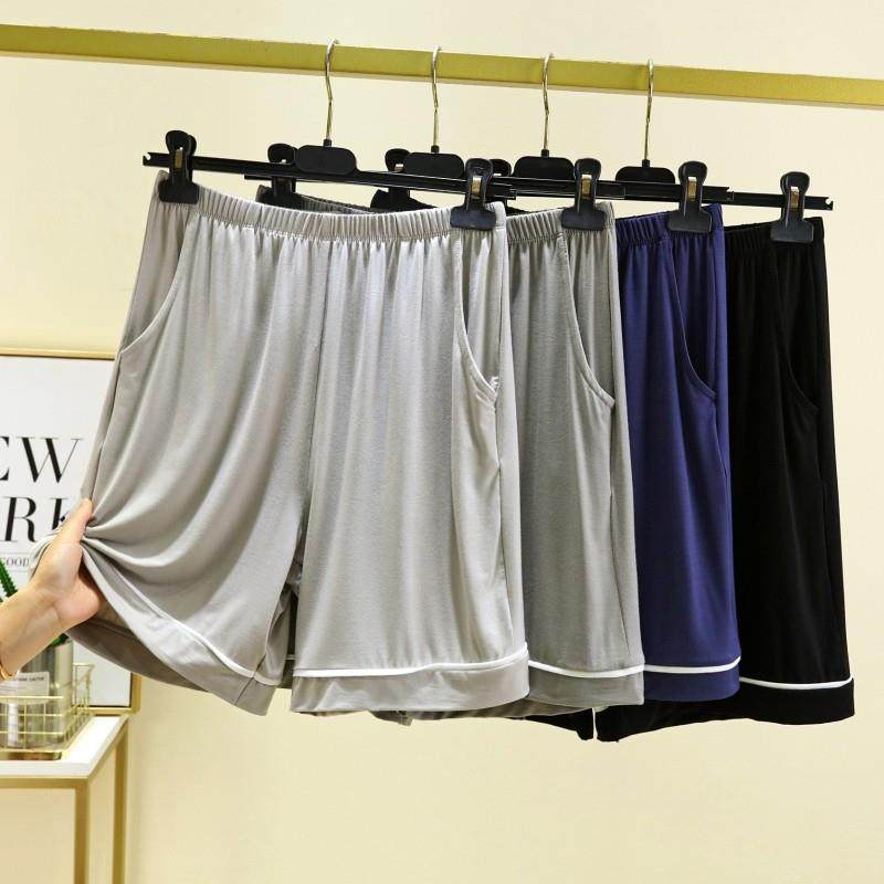 2024莫代尔男士睡裤宽松五分裤家居短裤大码带口袋休闲裤薄款夏季,女士内衣/男士内衣/家居服,睡裤/家居裤,淘宝优惠券,粉丝福利购,淘宝优惠卷