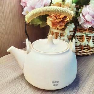粗陶壶围炉煮茶壶户外明火炉炭烧水壶陶瓷家用电陶炉泡茶壶提梁壶