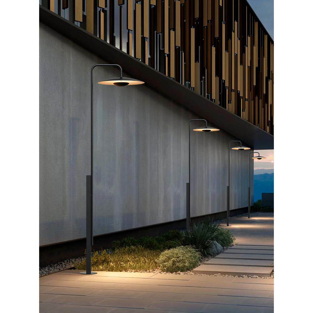 户外现代极简庭院灯别墅花园太阳能路灯社区高杆灯防水地板景观灯