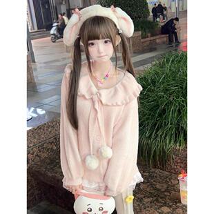 诺诺熊假发新流行甜萝莉洛丽塔假发双马尾每日Jk冷棕色60厘米直发