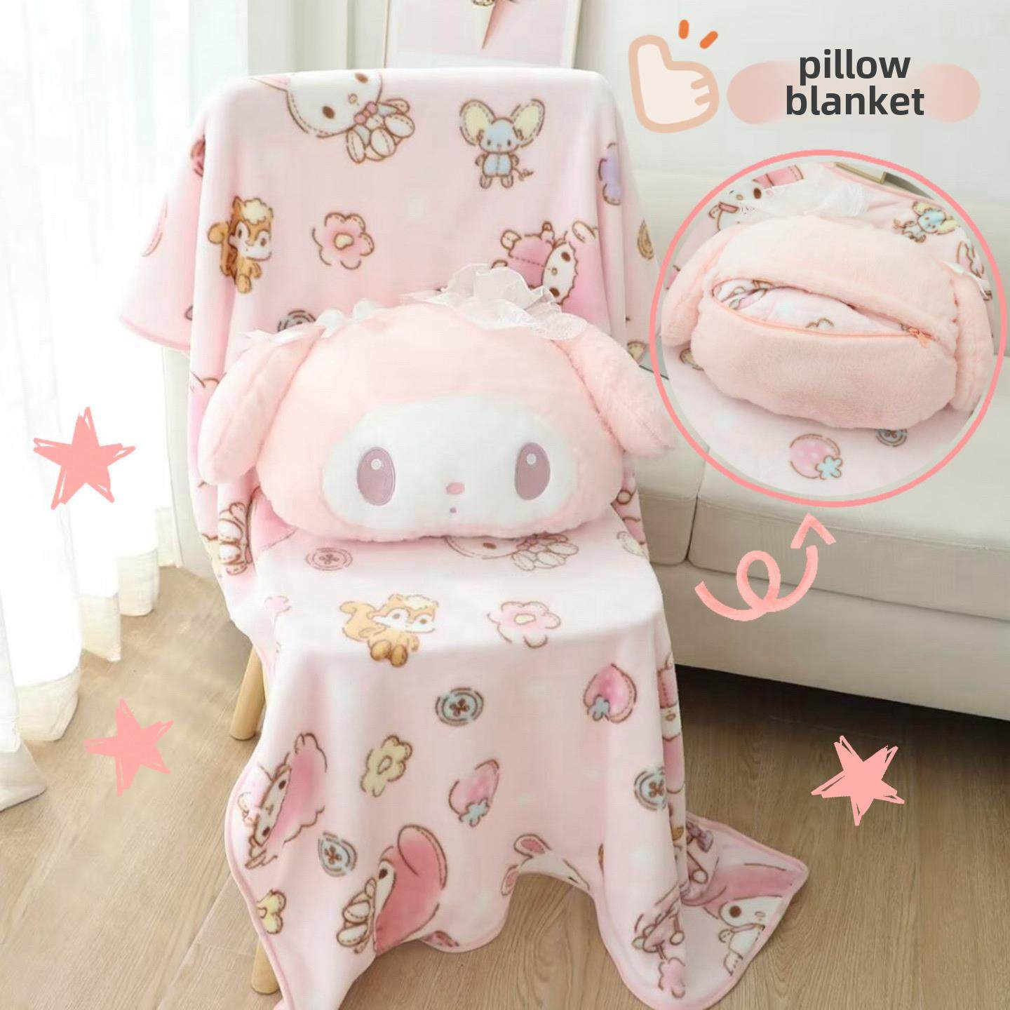 可爱的卡通旋律枕头沙发垫子空调毯子被子两用办公室午睡枕头套毯,居家布艺,抱枕被,淘宝优惠券,粉丝福利购,淘宝优惠卷