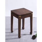 新中式 北美黑胡桃木实木餐椅凳家用客厅轻奢餐凳可叠放高板凳方凳