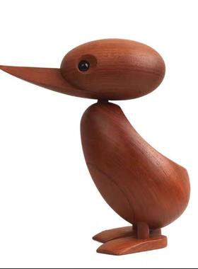 以爱围家北欧丹麦黑胡桃实木猴子客厅玄关软装家居装饰木质工艺品