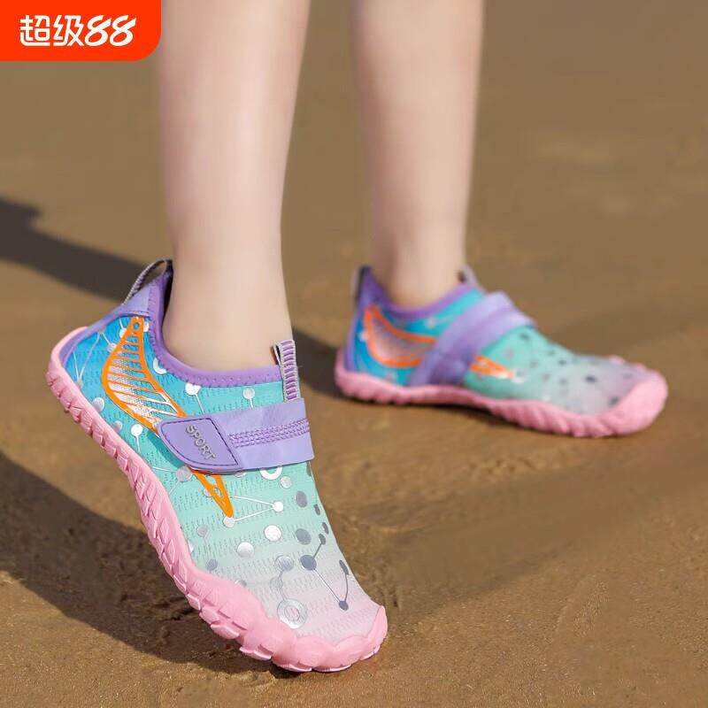 儿童沙滩鞋防沙赶海专用鞋速干涉水溯溪户外跳绳防滑袜鞋游泳海边