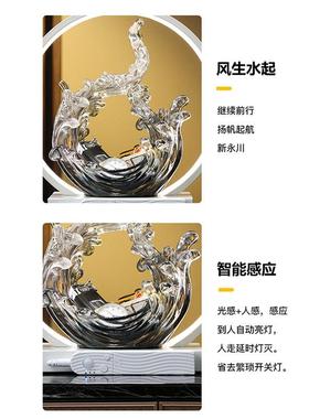 发光感应灯入户钥匙收纳玄关摆件进门口现代轻奢高档高级感客厅夜