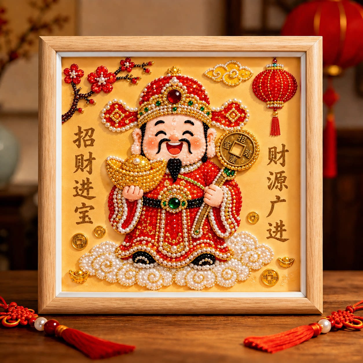 小财神diy珍珠画材料包手工