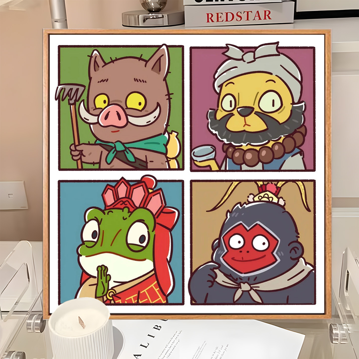 浪浪山小妖怪数字油画diy周边