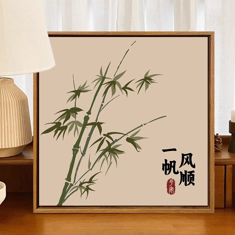 古风新中式数字油画diy国风手工手绘油彩填色填充装饰油彩挂画
