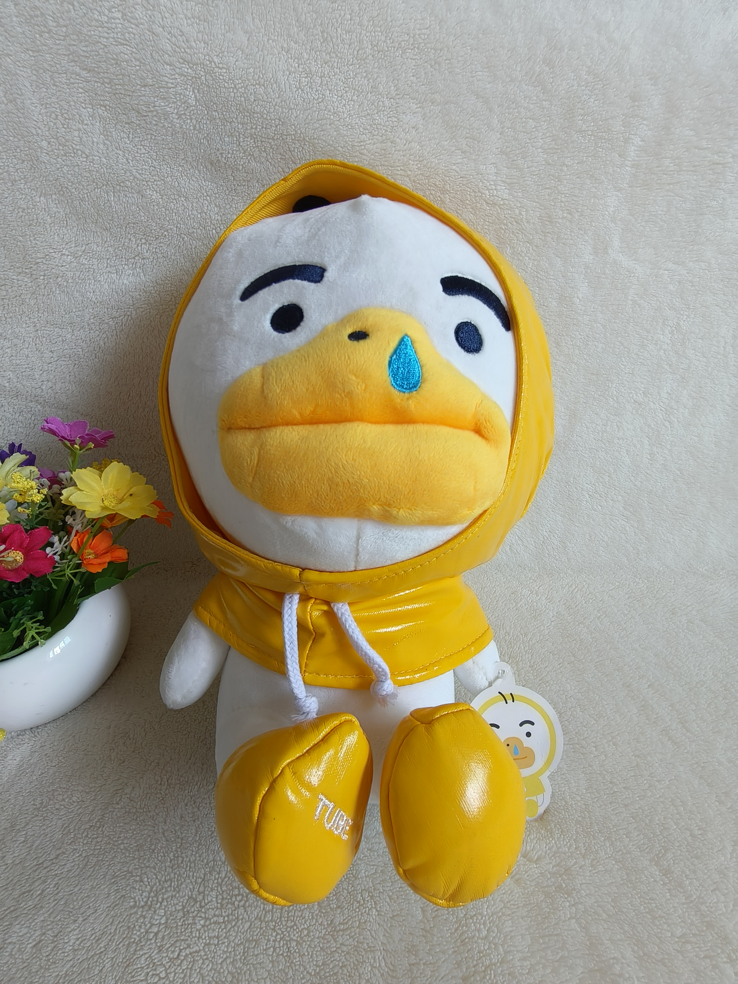 韩国KAKAO卡考雨衣款ryan狮子屁桃君卡靠毛绒玩偶公仔娃娃礼物