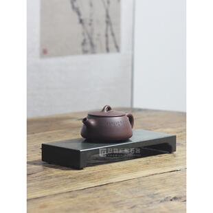 青石底座垫高简约轻奢小干泡石台新中式案头奇石摆件石头托架长条