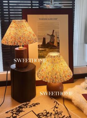 SweetHome *覆古碎花台灯高级创意法式田园风主卧室床头灯氛围灯