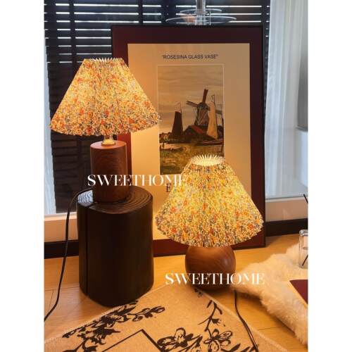 SweetHome *覆古碎花台灯高级创意法式田园风主卧室床头灯氛围灯
