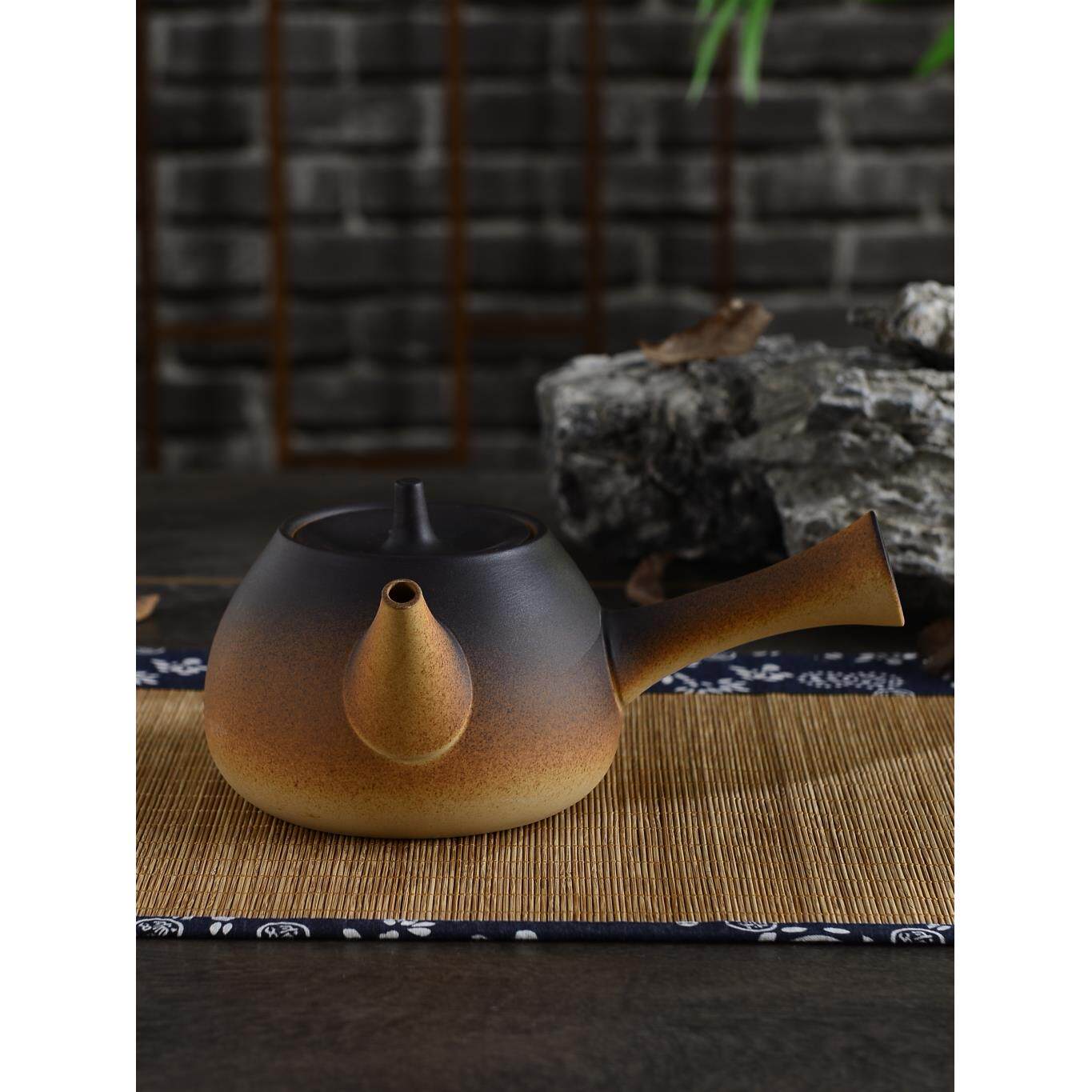 窑转茶壶紫砂陶壶电陶瓷炉专用水壶边把陶瓷泡茶蒸笼正品