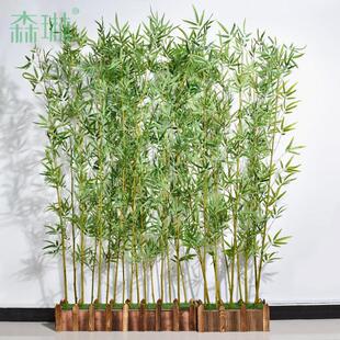 仿真竹子室内装饰隔断挡墙人造景观底座户外造景绿植假毛竹绿植物
