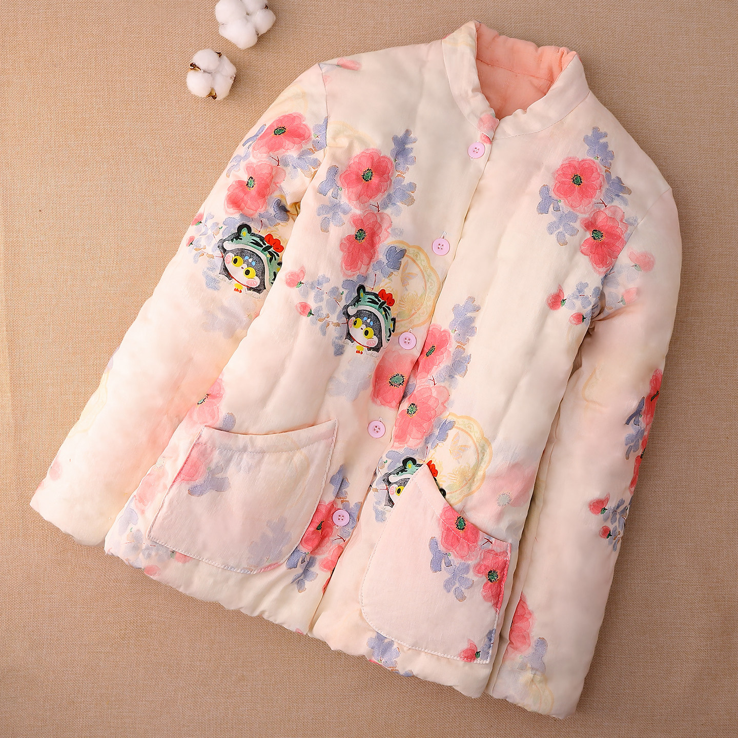 纯棉花手工女士加厚棉服