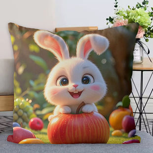 平平安安喜庆十二生肖抱枕手工绣满绣十字绣床头靠枕套沙发抱枕套