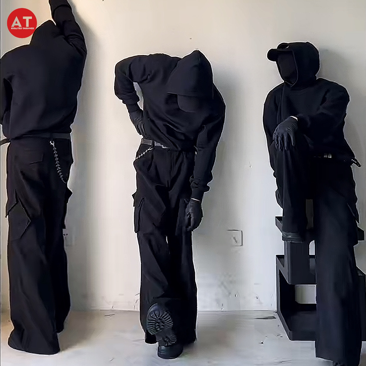 【AT】450g短宽加绒卫衣重磅抗皱空气层连帽卫衣加绒显宽显壮休闲