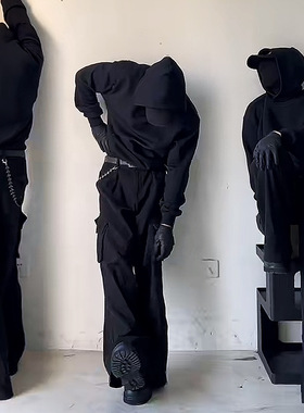 【AT】450g短宽加绒卫衣重磅抗皱空气层连帽卫衣加绒显宽显壮休闲