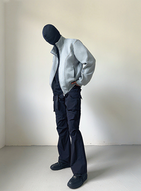 【AT】Boxy空气层解构立领外套拉链卫衣cleanfit 显壮卫衣外套