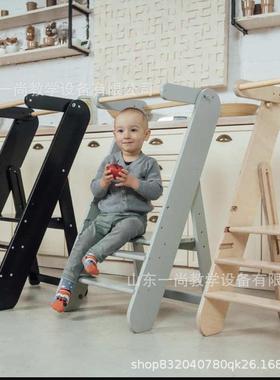 蒙氏学习塔宝宝脚踩凳learning tower洗漱台阶厨房帮手儿童洗手梯