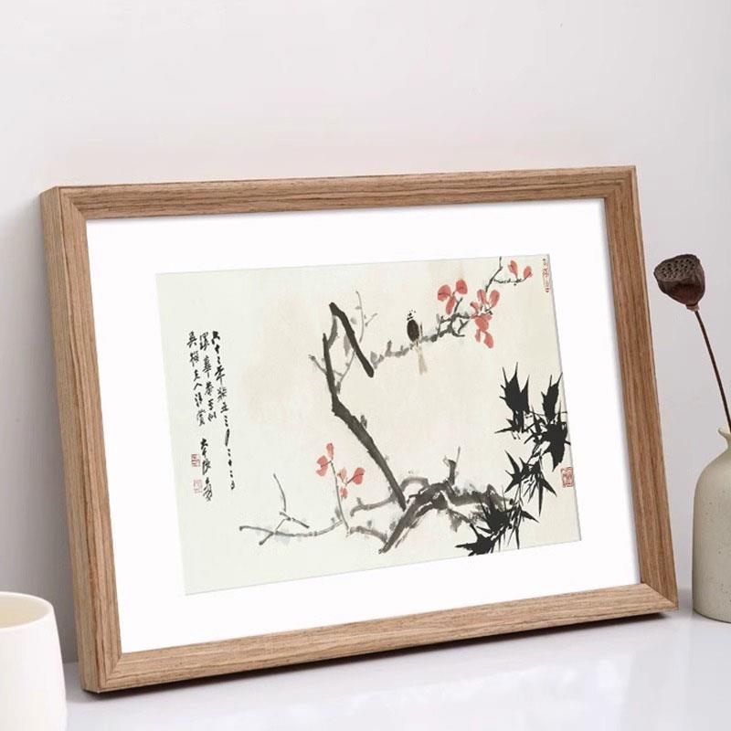 新款直销22N实木质画框装裱大尺寸4K开8k挂墙相框拼图海报油画儿