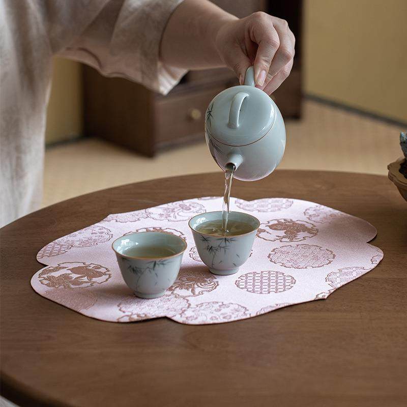 直销新款新中式织锦干泡席防水茶垫茶室茶艺空间壶垫桌垫小茶席小,餐饮具,整套茶具,淘宝优惠券,粉丝福利购,淘宝优惠卷