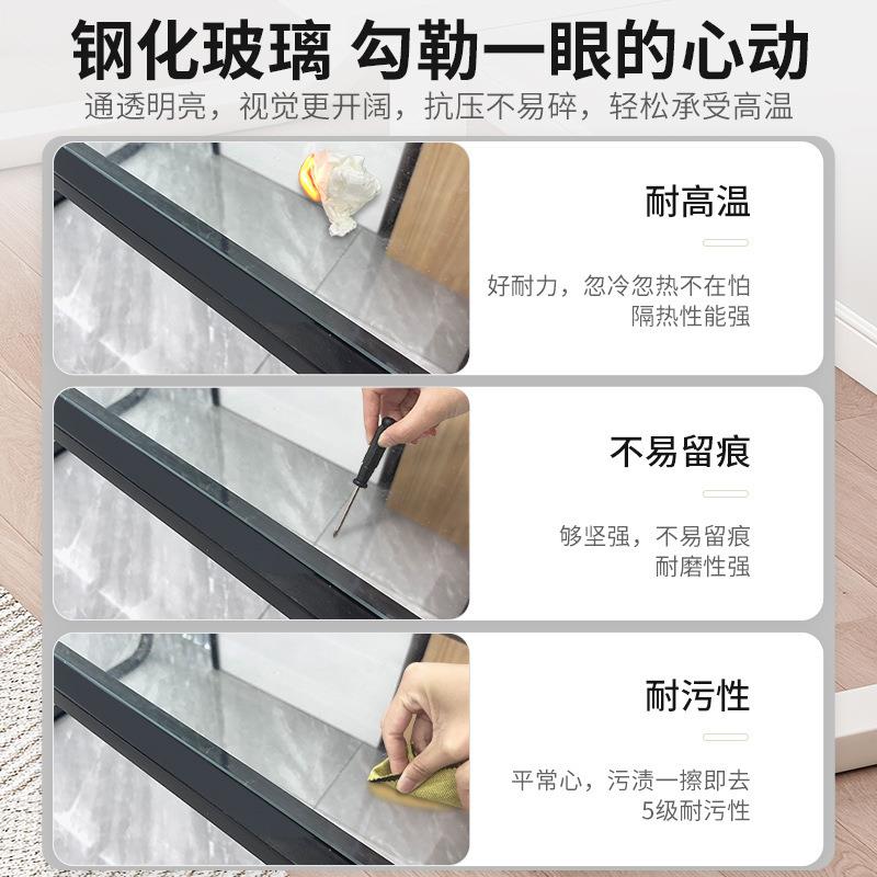 新款直销电脑桌台式钢化玻璃办公桌简约学生书桌家用写字台桌