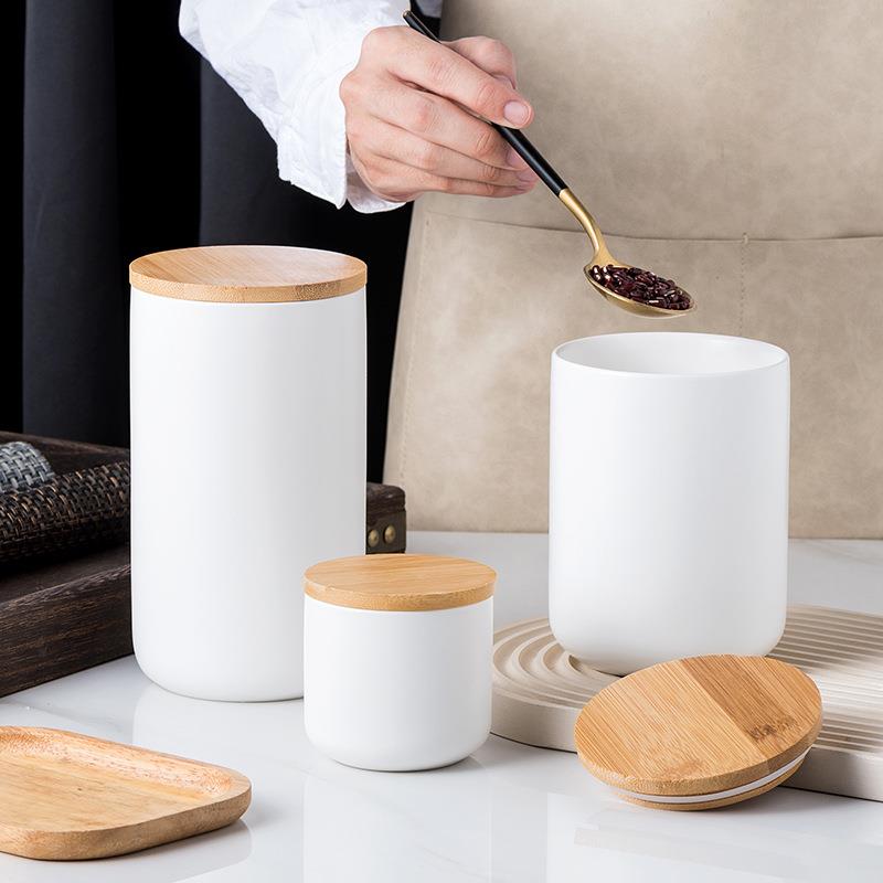 新款直销密封罐家用食品级五谷杂粮储存罐子防潮陶瓷收纳罐储物罐