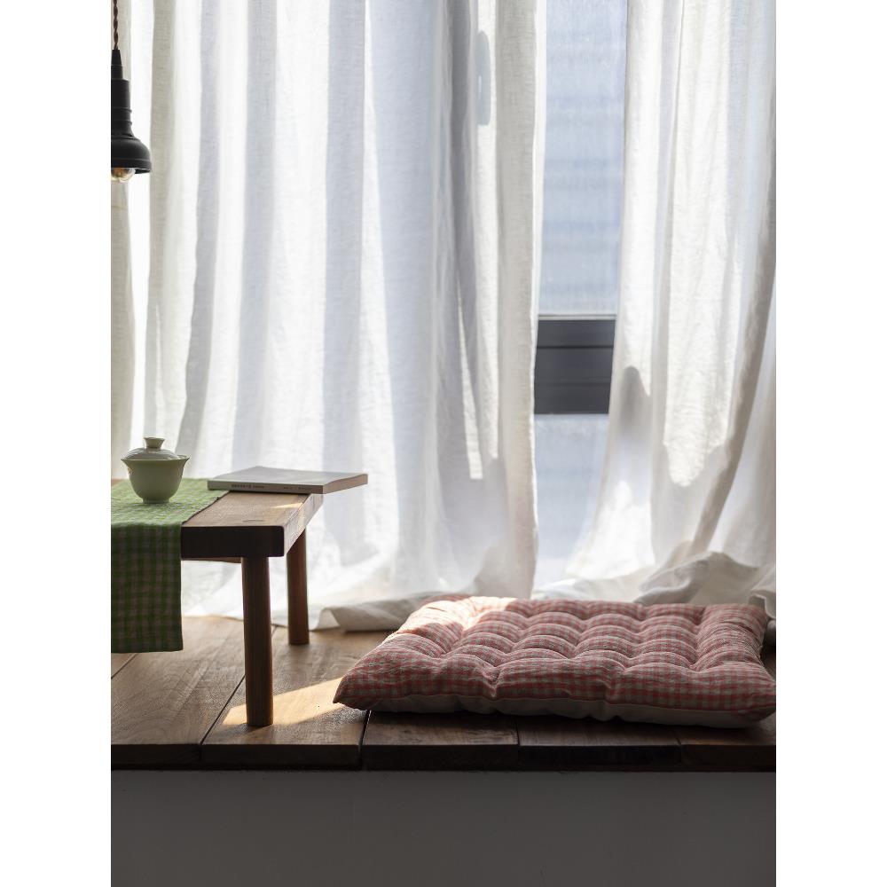 【小格格】点点亚麻椅垫靠背垫榻榻米沙发瑜伽练功薄坐垫飘窗垫