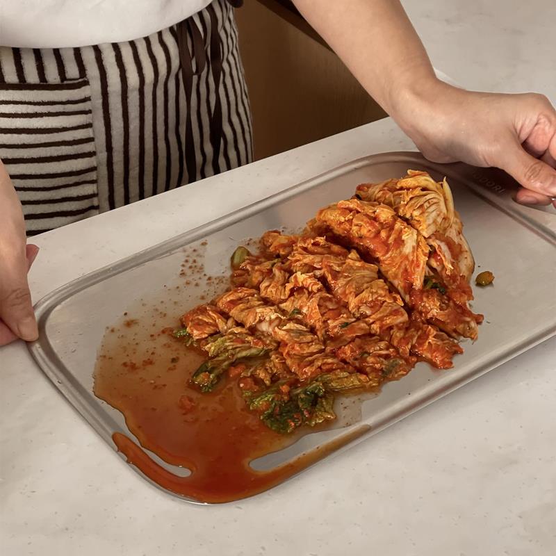 韩国TPU菜板架套装砧板架家用厨房食品级案板辅食专用板双面带架