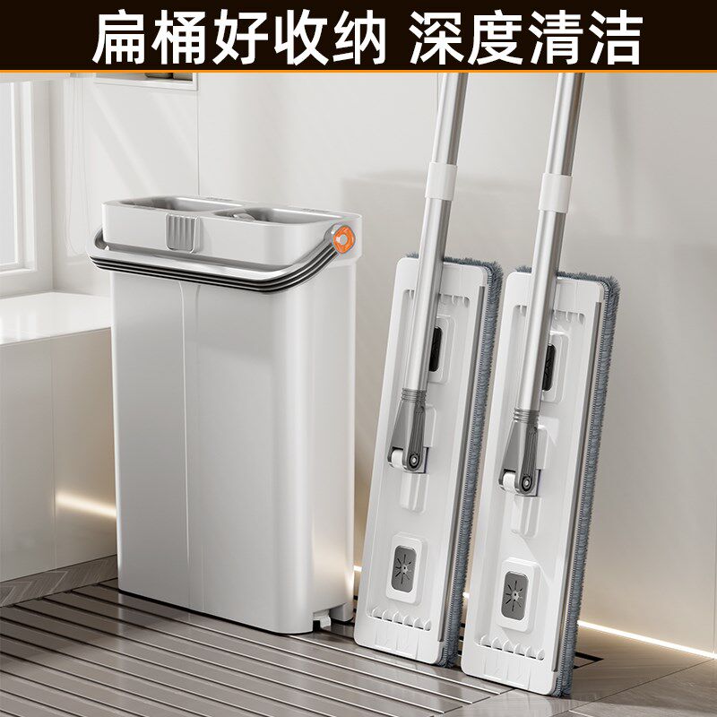 拖把家用一拖净2025新款免手洗墩布木地板专用夹抹布懒人平板拖布