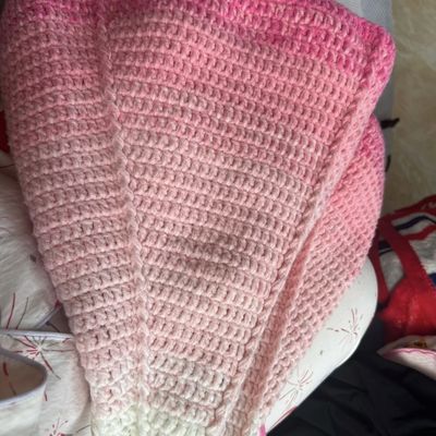 渐变玫瑰花毯子花束钩针毯子diy包钩织编织毛线手工创意材料礼物