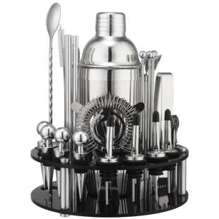 不锈钢调酒套装自学鸡尾酒雪克壶摇酒杯调酒工具雪克杯酒吧调酒器