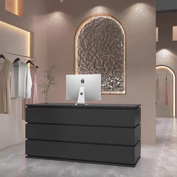 服装店女装店吧台收银台烤漆前台桌黑白柜台简约现代网红潮店接待,3C数码配件,USB灯,淘宝优惠券,粉丝福利购,淘宝优惠卷
