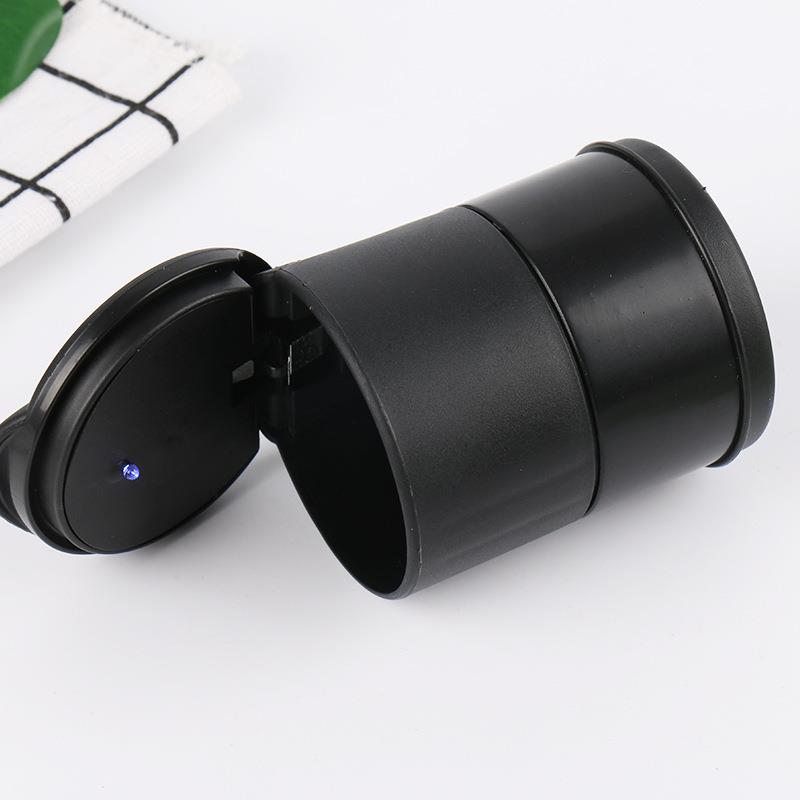 直销新款创意车载烟灰缸4S烟灰缸带LED灯车用塑料大容量便捷烟灰