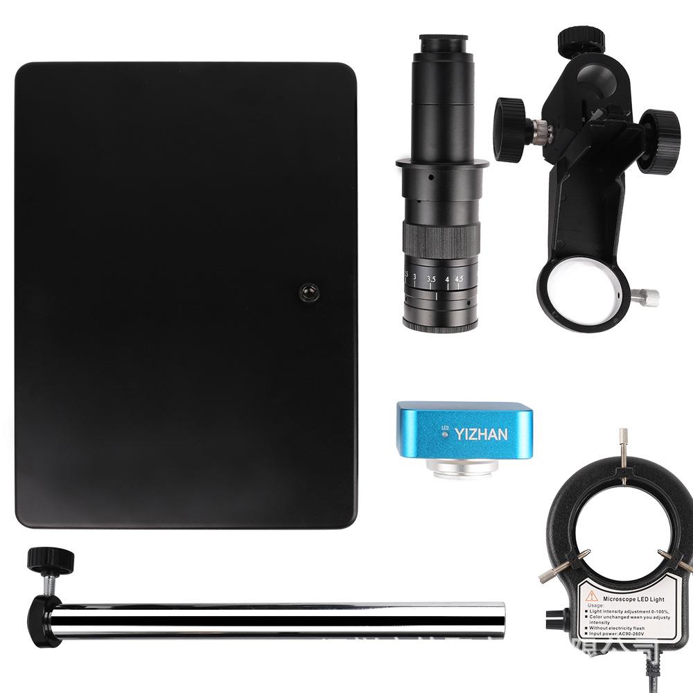 直销新款4K高清显微镜带测量CCD光学相机工业高倍放大线路板手机