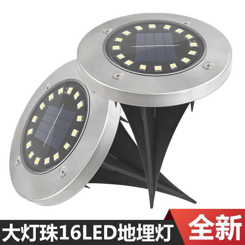 直销新款超亮大灯珠灯16LED地埋灯草坪灯庭院户外防水别墅装饰地