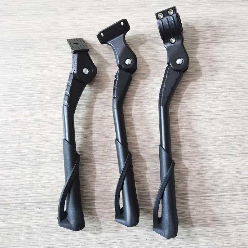 直销新款电动车支架铝合金边撑架自行车中支撑铝单支中支锂电车支