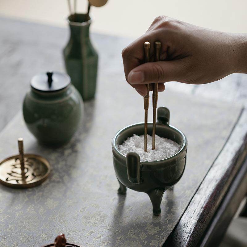 直销新款 陶瓷香道瓶箸瓶小花瓶香插香事瓶香道用品香篆工具入门