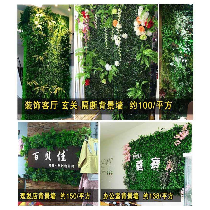 新款直销仿真植物墙绿植背景墙米兰塑料假草坪墙门头室内装饰植物