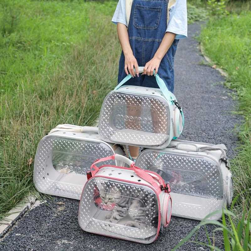 直销新款亚马逊新款可折叠猫包透气猫背包便携宠物包手提狗包宠物